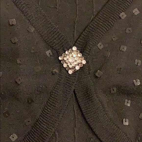 Girls black sequin Citrine shrug, size small - Picture 3 of 4